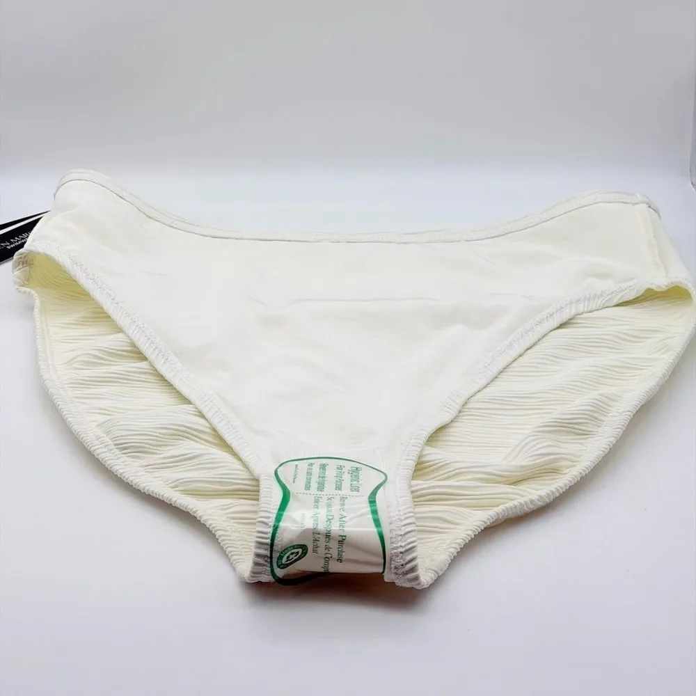 NWT Carmen Marc Valvo Ivory Bikini Bottom XL